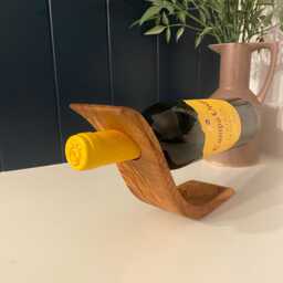 Handcrafted Olive Wood Wine Rack - Unique Appeal, Thoughtful Gift For Lovers - thumbnail 1
