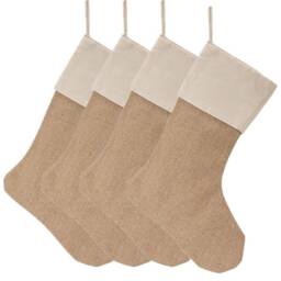 Personalized Burlap Stocking - Stocking, & Chevron Christmas Monogrammed - thumbnail 2
