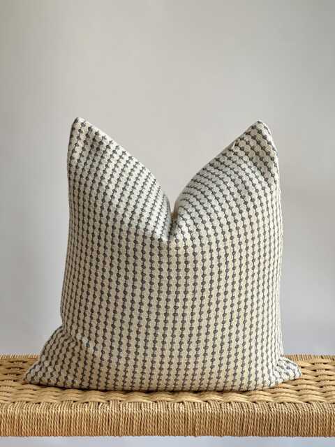 Vintage Hmong Hemp Pillow Cover Black Striped Lumbar, Bohemian Decor - image 1