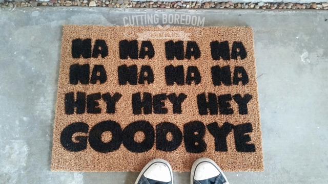 Nananana Goodbye Funny Doormat An Entry Rug That Will Put A Song in Your Head On Way Out The Door - image 1