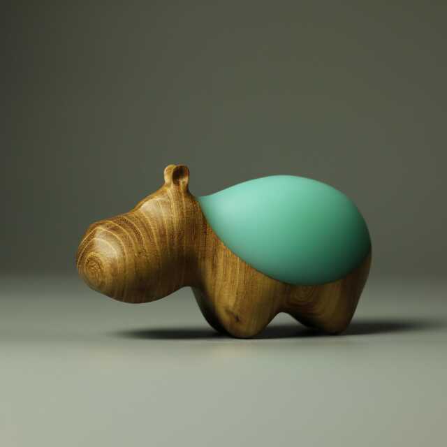 Duo Hippopotamus Sculpture - 18 - image 1