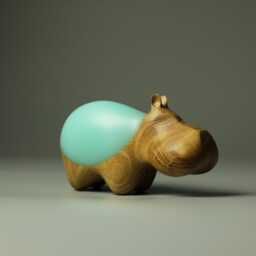Duo Hippopotamus Sculpture - 18 - thumbnail 3