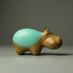 Duo Hippopotamus Sculpture - 18 - thumbnail 4