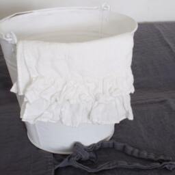 Linen Towels Bundle , Set Of 12 With Ruffles. Linen Kitchen/Hand Towel - thumbnail 2