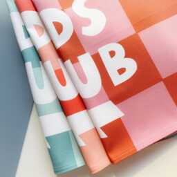 Happy Kids Club Wall Hanging - More Colours Available - Children's Decor Checkered Nursery Decoration - thumbnail 3