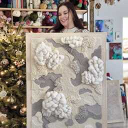 Koselig - Minimalistic Textile Wall Art, Japandi Yarn Hanging, Cozy Wool Tapestry - thumbnail 4