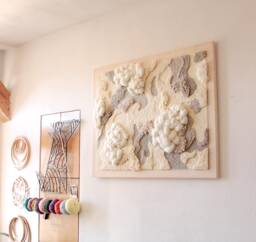 Koselig - Minimalistic Textile Wall Art, Japandi Yarn Hanging, Cozy Wool Tapestry - thumbnail 1