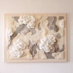 Koselig - Minimalistic Textile Wall Art, Japandi Yarn Hanging, Cozy Wool Tapestry - thumbnail 3