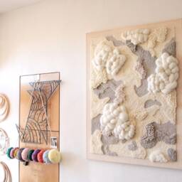 Koselig - Minimalistic Textile Wall Art, Japandi Yarn Hanging, Cozy Wool Tapestry - thumbnail 2