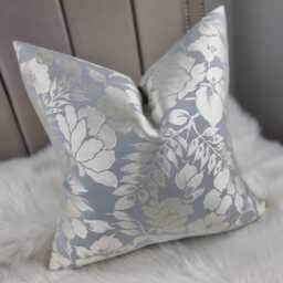 John Lewis All Over Leaf Duck Egg Cushion Cover Handmade - Modern Home Decor For Chair Sofa & Bed Designer Country Pillow Cover