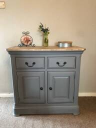 Sold Solid Hardwood Sideboard, Cupboard, Storage, Living Room, Dining Room. Ready To Be Hand Painted in Your Choice Of Colour - thumbnail 1