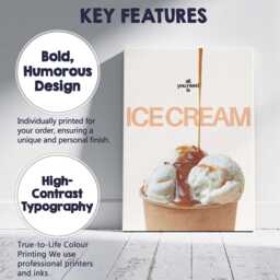 All You Need Is Ice Cream Dessert Typography Canvas Wall Art Print Decor Picture Ready To Hang - thumbnail 2