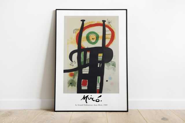 Miro Grand Ordinateur Wall Art - Mir?? Framed Canvas - image 1