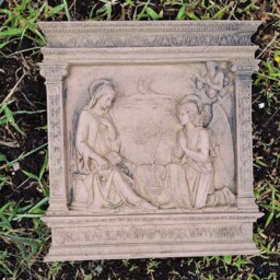 Angel Gabriel Annunciation Sculpture Relief Wall Art Sandstone Antique Look X 34 - thumbnail 2