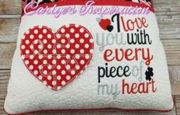 I Love You With Every Piece Of My Heart Bundle Storybook Pillow Designs - 5x7 Design Includes 2 Digital Designs Puzzle