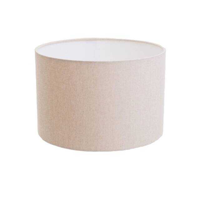 Handmade Cream Linen Drum Lampshade Neutral Lighting Decor, Home Light Shade - image 1