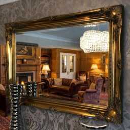 Antique Gold Shabby Chic Ornate Decorative Wall Mirror Swept Frame - Choice Of Size Bevelled Glass - thumbnail 3