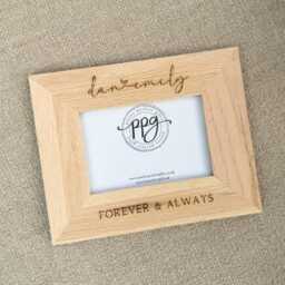 Couples Wooden Personalised Photo Frame, Engraved Picture Couple Frame - thumbnail 4