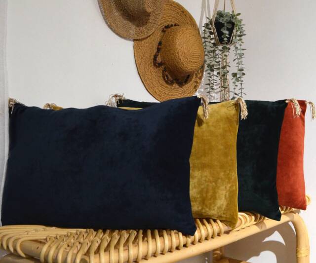 Cushion 35x55cm - Handmade in France Velvet - image 1