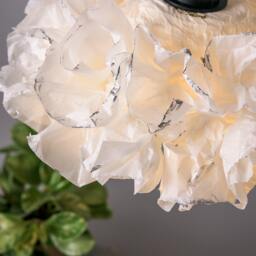 Handmade White Paper Pendant Lamp Soft Warm Light - thumbnail 3