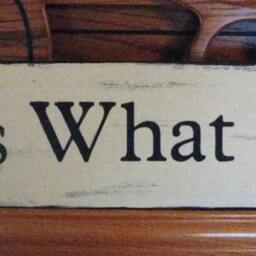 Primitive Sign It Is What Great Saying Wooden Home Decor Shabby Distressed Wall Black Or Black/Tan - thumbnail 2