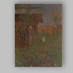 Impressionist Garden Figure Among Wildflowers Rustic Cottage Scene Canvas Wall Art Print Decor Picture Ready To Hang - thumbnail 1