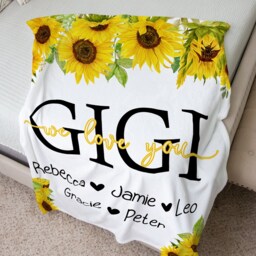 Christmas Gift For Mom, Grandma & Mom Present, We Love You Blanket, From Kids Wife, Grandparent - thumbnail 4