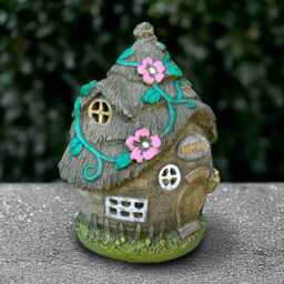 Unique Welcome Home Statue Concrete Cottage Sculpture Stone Ornament Front Door Decoration House Lover Gift Yard Art Lawn