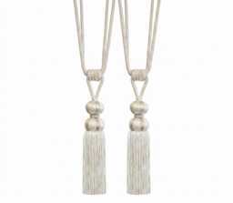 2x Tassel Tieback Silky Finish - 85cm Embrace Pair - thumbnail 1