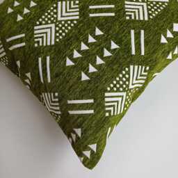 Moroccan Velvet Cushion Cover, Handmade Brocade Deep Green Pillow Case, Decorative 20''x20''/50x50 cm - thumbnail 3