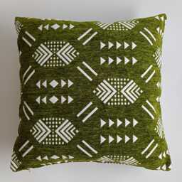 Moroccan Velvet Cushion Cover, Handmade Brocade Deep Green Pillow Case, Decorative 20''x20''/50x50 cm - thumbnail 1