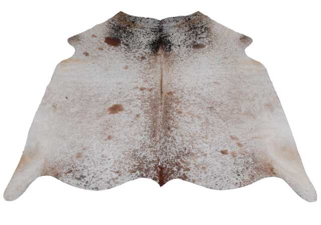 Tri Color Cowhide Rug - Genuine Hair-On Leather, Elegant Home Decor - 53x58 Inches - image 1