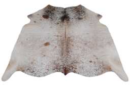 Tri Color Cowhide Rug - Genuine Hair-On Leather, Elegant Home Decor - 53x58 Inches - thumbnail 1