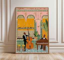 Jazz Poster, Music Wall Art Print, Retro Decor, Lover Gift, Blues Print - thumbnail 1