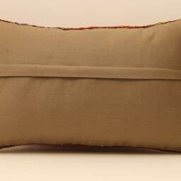 12x20 Turkish Kilim Pillow Cover, Vintage Wool Lumbar Cushion - thumbnail 4