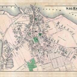Antique Sag Harbor, Ny Map Print Long Island Giclee Art - thumbnail 3
