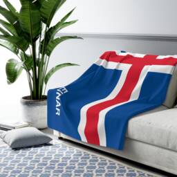 Iceland Fleece Blanket, Iceland Flag Blanket, Of Iceland, Custom Personalized Country Gift, Iceland Name - thumbnail 1