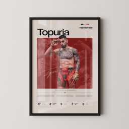 Ilia Topuria Poster, Ufc Inspired Mma Wall Art, Fighter Legacy Print, El Matador Combat Sports Gym Decor Gift - thumbnail 1