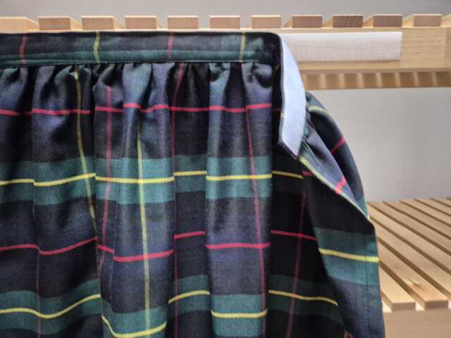 Multi Colol Plaid Sink Skirt, Shelf Covering Utility Vanity Self Adhesive Hook & Loop Skirt - image 1