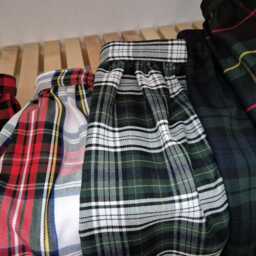 Multi Colol Plaid Sink Skirt, Shelf Covering Utility Vanity Self Adhesive Hook & Loop Skirt - thumbnail 4