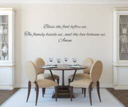 Bless The Food Before Us, Family Beside & Love Between Us. Amen. Vinyl Wall Decal - thumbnail 1
