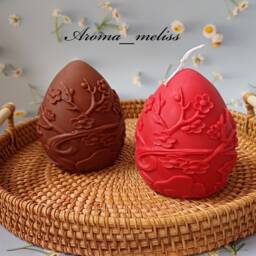 Flower Easter Egg Candle Soy & Bee Wax, Eco-Friendly Decor - thumbnail 2
