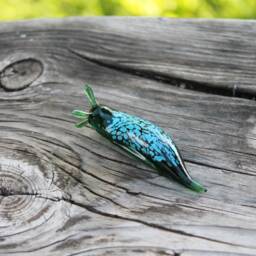 Spotted Slug Glass Sculpture Glass Slug Lampwork Glass Animals Handcrafted Snail - thumbnail 2