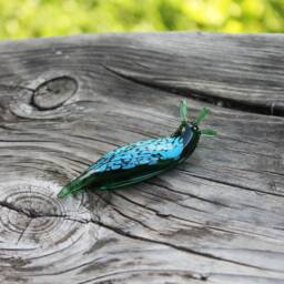 Spotted Slug Glass Sculpture Glass Slug Lampwork Glass Animals Handcrafted Snail - thumbnail 4