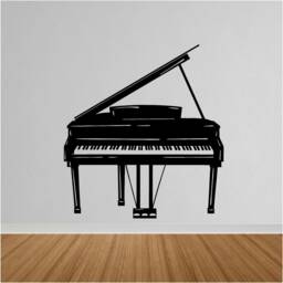 Piano Vinyl Wall Art, Decal, Sticker, Transfer, Mural, Removable, Decoration, Rent Friendly, Interior, Exterior, - 0807 - thumbnail 1