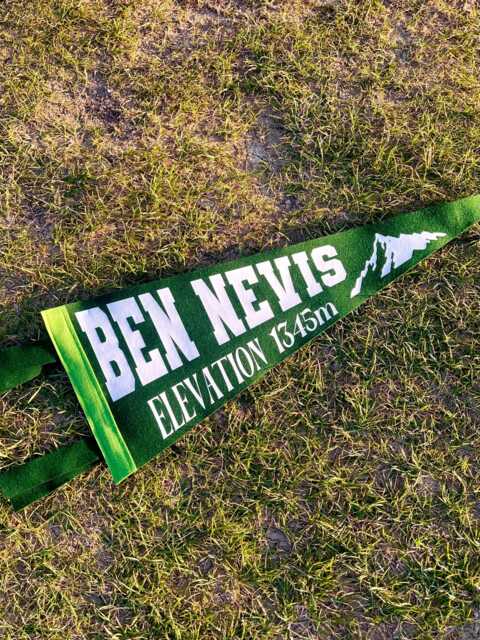 Ben Nevis Pennant Flag/Felt Pennant Wall Hanging Banner National Park Scotland Hike Three Peaks Challenge Mountain - image 1