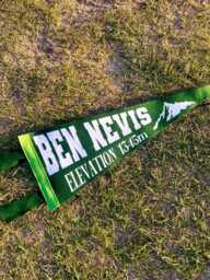 Ben Nevis Pennant Flag/Felt Pennant Wall Hanging Banner National Park Scotland Hike Three Peaks Challenge Mountain - thumbnail 1
