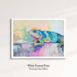 Lizard Abstract Pastel Oil Painting Framed Print & Canvas Large Luxury Wall Art Poster Pet Home Decor Interior Gift Idea - thumbnail 3