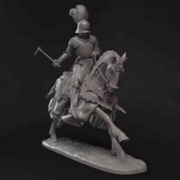 Medieval Polish Knight Resin Model Kit - 1/32 54mm Mounted Unpainted Unassembled Diorama Miniature - thumbnail 4