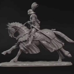 Medieval Polish Knight Resin Model Kit - 1/32 54mm Mounted Unpainted Unassembled Diorama Miniature - thumbnail 2
